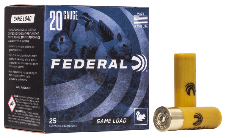 Federal H2008 Game-Shok Upland 20 Gauge 2.75" 7/8 oz 8 Shot 25 Per Box/ 10 Case                                                                                                                         
