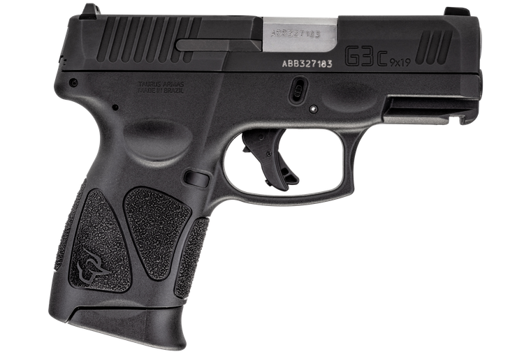 Taurus 1G3C931 G3C  Compact Frame 9mm Luger 12+1 3.26" Matte Stainless Steel Barrel, Matte Black Tenifer Serrated Steel Slide, Black Polymer Frame w/Picatinny Rail, Black Polymer Grip, Right Hand     