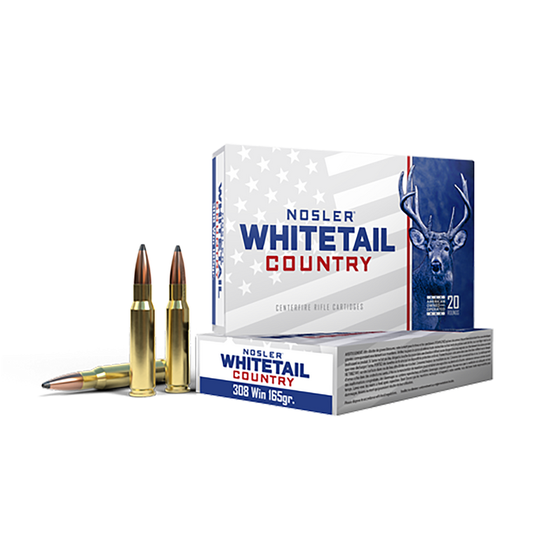 Nosler 40120 Whitetail Country  308Win 165gr Spitzer Boat Tail 20 Per Box/10 Case                                                                                                                       