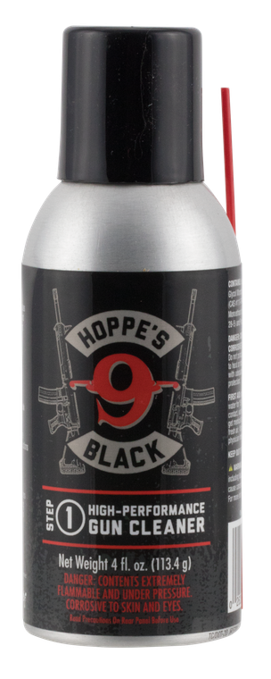Hoppe's HBC4A Black Gun Cleaner Removes Oil Grease Dirt 4 oz. Aerosol Can with Extension Tube                                                                                                           