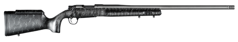 Christensen Arms 8010201500 Mesa Long Range 338 Lapua Mag 3+1 27" Threaded Barrel, Tungsten Gray Cerakote, Black with Gray Webbing Stock                                                                