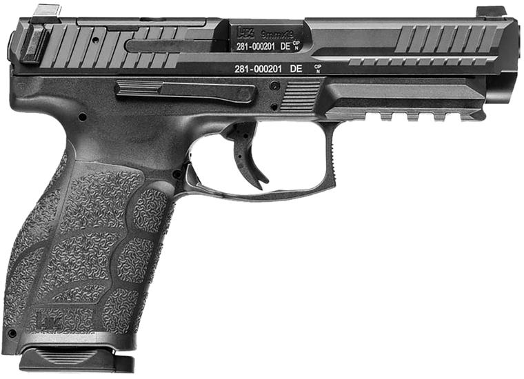 HK 81001057 VP9A1 K Compact 9mm Luger 15+1 4.09" Black Steel Barrel, Black Steel Optic Ready/Serrated Slide, Black Polymer Frame w/Picatinny Rail, Interchangeable Backstrap Grip, Ambidextrous         