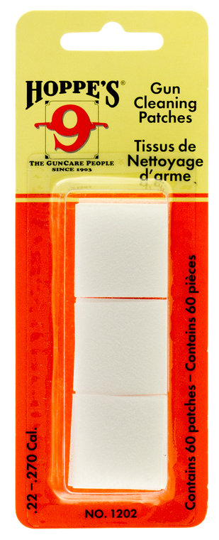 Hoppe's 1205 Gun Cleaning Patches  #5 12 / 16 Gauge Synthetic 25 Per Pack                                                                                                                               