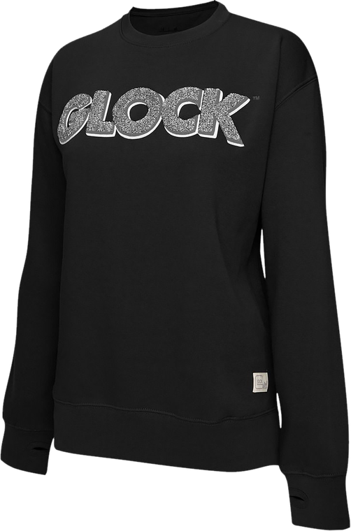 Glock AP96258 Crewneck Raglan Fleece Black Cotton/Polyester Long Sleeve XL                                                                                                                              