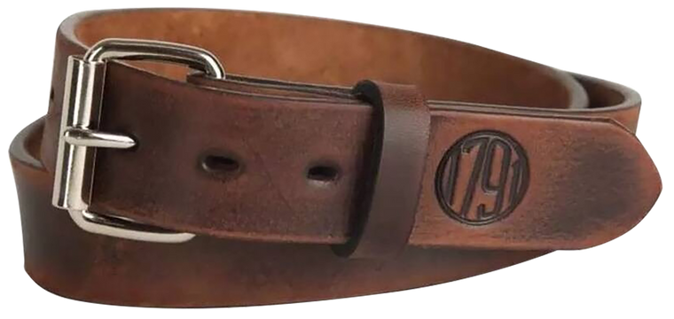 1791 Gunleather BLT014044VTGA 01 Gun Belt Vintage Leather 40/44 1.50" Wide Buckle Closure                                                                                                               