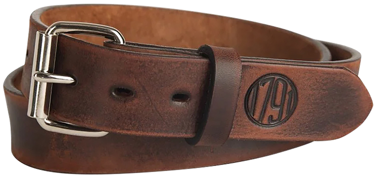 1791 Gunleather BLT014246VTGA 01 Gun Belt Vintage Leather 42/46 1.50" Wide Buckle Closure                                                                                                               