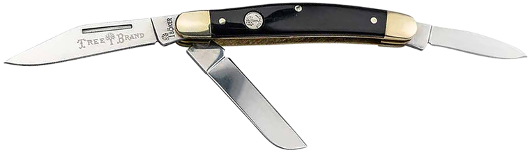Boker 110857 Stockman Traditional Large Clip Point/Sheepsfoot/Spey Plain D2 Steel Blade Brown Jigged Bone Handle                                                                                        