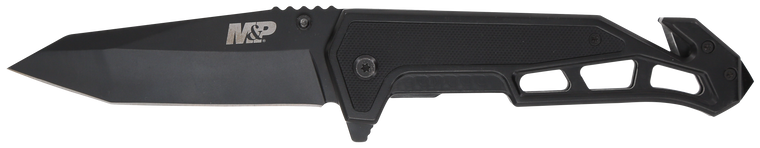 Smith & Wesson Knives 1160826 M&P Body Guard Folding Plain Black 8Cr13MoV SS Blade 5.26" Black Steel/G10 Handle Includes Pocket Clip                                                                    