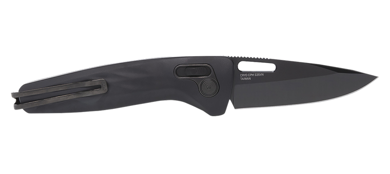 S.O.G SOG12730357 One-Zero XR 3.10" Folding Plain Black Chrome Cryo CPM S35VN Steel Blade Black Sculpted Aluminum Handle Includes Pocket Clip                                                           