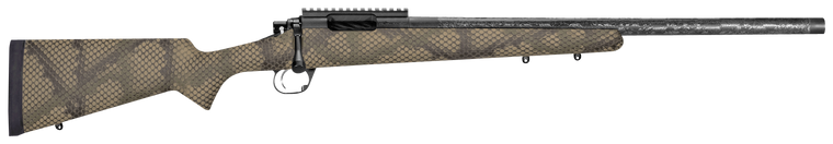 Proof Research 135297 Glacier TI Full Size 7mm PRC 4+1 24" Carbon Fiber Match Grade Threaded Barrel, Black Cerakote Titanium Receivern w/Picatinny Rail, Fixed PROOF Hunter TFDE Carbon Fiber Stock     