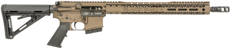 Black Rain Ordnance BROCARNIVORE350LMB Carnivore  350 Legend 20+1 16", Midnight Bronze Cerakote, 15" Slim M-LOK Handguard, Black Magpul Carbine Stock & A2 Grip, Tank Muzzle Brake                      