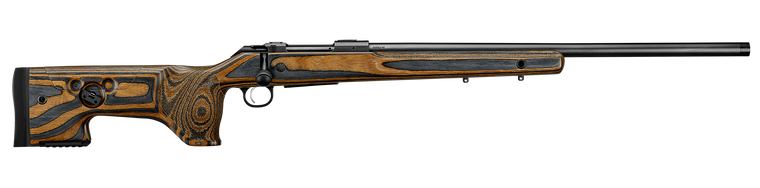 CZ-USA 07514 600+ Range 6mm Creedmoor 5+1 24" Black Nitride Threaded Barrel, Black Nitride Steel Drilled & Tapped Receiver, Varnished Laminate Stock w/Adj Cheekrest                                    