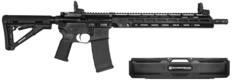 Diamondback DB1889K001 DB15 Knight's Armament 5.56 NATO 30+1 16" Phosphate Chrome Lined Threaded Barrel, Black Anodized Picatinny Rail Aluminum Receiver, Magpul CTR Synthetic Stock, Magpul MOE K2 Grip