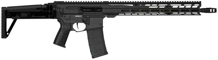 CMMG 55A1A0BAB Dissent MK47 5.56x45mm NATO 30+1 (2) 16.10", Black Armor, Side Charging Handle Rec, 15" M-Lok Handguard, Side Folding Stock, Zeroed Grip, Muzzle Brake, 60/90 Ambi Safety, Adj. Gas Block