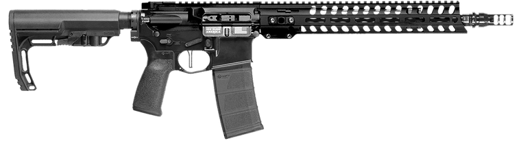 Patriot Ordnance Factory 02048 Minuteman  300 Blackout 30+1 13.75" Black Nitride Barrel/ Black Aluminum Receiver Picatinny Rail                                                                         