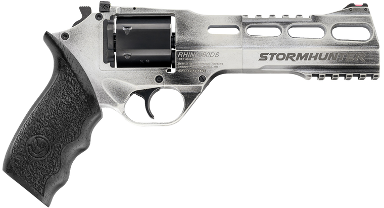 Chiappa Firearms 340334 Rhino 60DS Limited Edition 357 Mag 6 Shot 6" Stormhunter (White) Steel Vent Rib Barrel, Cylinder & Aluminum Frame, Black Walnut Grip, Hammer Safety                             