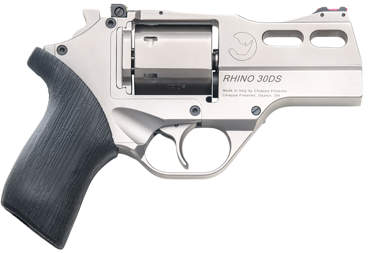 Chiappa Firearms CF340341 Rhino 30DS *CA Compliant Small 10mm Auto 6 Shot 3" Black Anodized Picatinny Rail/Vent Rib Barrel, Black Cylinder Black Anodized Aluminum Frame w/Picatinny Rail, Walnut Grip  