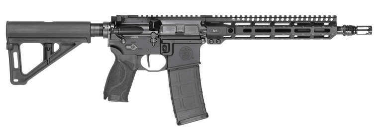 Smith & Wesson 14603 M&P 15 Axe Pistol 5.56 NATO 30+1 11.50" Black Armornite Threaded Barrel, Black Hardcoat Anodize Aluminum Receiver w/Picatinny Rail, M-LOK Handguard, Black Polymer Magpul BTR Brace