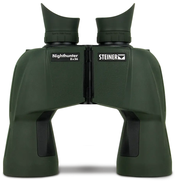 Steiner Nighthunter 8x56mm BaK-4 Porro Prism, Auto Focus, Matte Green Makrolon w/Rubber Armor