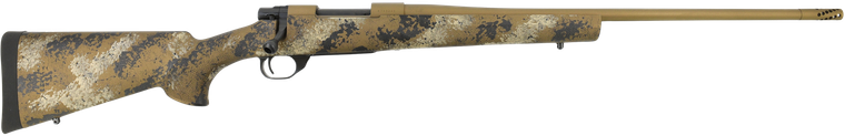 Howa 1500 Fence Line 6.5 Creedmoor 4+1 22" Flat Dark Earth Cerakote Threaded Barrel, Flat Dark Earth Cerakote Aluminum Drilled & Tapped Receiver, Scorched Earth Camo Fixed Synthetic Stock, R