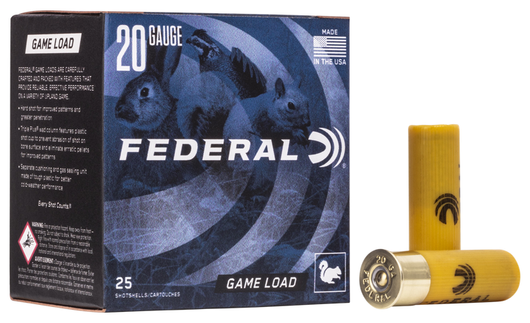 Federal H2006 Game-Shok Upland 20Gauge 2.75" 7/8oz 6Shot 25 Per Box/10 Case                                                                                                                             