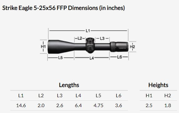 Vortex Strike Eagle 5-25x56 FFP MRAD