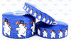 Frosty The Snowman Ribbon, Christmas Ribbon, Frosty Ribbon, Snowman Ribbon, Blue Ribbon, Snowflakes, Holiday Ribbon, Lanyard Ribbon, Hair Bow Ribbon, Wholesale Ribbon, PER YARD