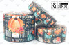 Pumpkin Ribbon, US Designer Ribbon, Black Plaid Ribbon, Fall Ribbon, Autumn Ribbon, Holiday Ribbon, Lanyard Ribbon, Hair Bow Ribbon, Wholesale Ribbon, PER YARD