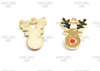 17x13mm, Christmas Charms, Enamel Charms, Reindeer Charms, Small Charm Pendants, Necklace Charms, Charms for Bracelets, Holiday Charms, Wholesale Charms, 2PCS (25)