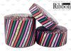 Christmas Ribbon, US Designer Ribbon, Candy Cane Stripe Ribbon, Black, Pink, Silver and Gold, Holiday Ribbon, Hair Bow Ribbon, Wholesale Ribbon, Lanyard Ribbon, PER YARD