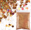  50gm (1.76oz), Holographic Glitter, Confetti Loose Glitter, CRACKLE Iridescent Glitter for Nail Art & Tumblers, Hexagon Glitter, Loose Glitter, Chunky/Fine MIX Glitter, 1 BAG