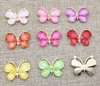 2.3x3cm, Gold Metal Resin Butterflies Flat Back, Glitter Butterflies, Butterfly Cabochons Hair Bow Centers, 1 PC