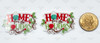 50x38mm, Home for the Holidays, Planar Resins, Christmas Resins, Holiday Resins, Flat Back Resins, Hair Bow Centers, Cabochons, Wholesale Resins, 2PCS (156)