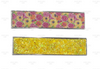 15mm, Top Quality In-Line Shaped Metal Hair Clips, Yellow Floral, Yellow Chunky Glitter, Hair Clips, Hair Barettes, Faux Leather Alligator Clips, Set of 2