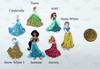 Princess Resins, Planar Resins, Glitter Resins, Ariel, Jasmine, Snow White Resins, Cinderella, Tiana, Flat Back Resins, Hair Bow Centers, Cabochons, Resins, Wholesale Resins, 2PCS (1001)