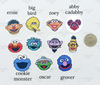 Sesame Street Resins, Custom Resins, Elmo Resins, Planar Resins, Bert and Ernie, Zoey, Grove, Oscar,Cookie Monster, Cartoon Resins, Flat Back Resins, Hair Bow Centers, Cabochons, Wholesale Resins, 2PCS