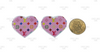 Louis Vuitton Resins, Planar Resins, Pink Heart LV Resins, LV Logo Resins, Flatback Resins, Custom Resins, Cabochons, Embellishments, Hair Bow Centers, 2PC (2220)