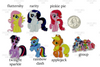 My Little Pony Resins, Rainbow Dash Resins, Planar Resins, Cartoon Resins, Flat Back Resins, Hair Bow Centers, Cabochons, Pinkie Pie, Flutterfly, Resins, Wholesale Resins, 2PCS  (2060)