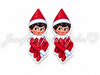 1.5", Elf Resins, Christmas Resins, Planar Resins, Embellishments, Resins, Flat Back Resins, Hair Bow Centers, Cabochons, Wholesale Resins, 2PCS (2768)