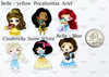 Princess Resins, Planar Resins, Belle Resins, Ariel, Pocahontas, Snow White Resins, Cinderella, Flat Back Resins, Hair Bow Centers, Cabochons, Resins, Wholesale Resins, 2PCS (2091)