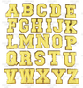 5.5cm, Self-Adhesive Iron On Letters: Chenille Patches, Varsity Letters, Gold Glitter, YELLOW Letter Patches Stickers for Clothing, Jackets, Backpacks, Hats Repair & Alphabet Embroidered Applique Preppy Patch, 1 PIECE