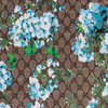 8x11", Gucci Synthetic Leather, Custom Printed Leather, Blue Floral Gucci Leather, Fashion Designer Leather, Blue Roses, Faux Leather, Vinyl, Glitter, Patent, Litchi, DIY Hair Bows, 1 Sheet