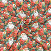 Printed Liverpool Bullet Fabric, Christmas Liverpool Fabric, Custom Printed, Santa Bullet Fabric, Floral Fabric, Holiday Fabric, Custom Printed, Textured Printing, Waffle Stretch Fabric, Baby Head Wrap, Headbow, Diy Fabric, Knit Fabric