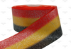 3", Triple Glitter Ombre Ribbon, Black, Gold and Red Ribbon, Grosgrain Ribbon, Hairbow Supplies, Cheer Bow Ribbon, 1 YARD