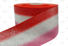 3", Triple Glitter Ombre Ribbon, Red, White, and Pink Grosgrain Ribbon, Valentine's Day Ribbon, Hairbow Supplies, Cheer Bow Ribbon, 1 YARD
