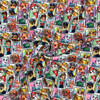 Pawpatrol Fabric, Cartoon Liverpool Fabric, Paw Patrol Collage Bullet Fabric, Ryder, Rocky, Chase, Skye, Textured Printing, Waffle Stretch Fabric, Textured Fabric, Baby HeadWrap, Headbow, Diy Fabric, Knit Fabric