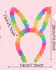 Furry Bunny Ears, Rainbow Bunny Ears, Plush Easter Bunny Headbands, Rabbit Ears, Fits Most, Cute Hair Accessories, Supplies, Craft, Party Hats, 1PC 