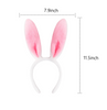Furry Bunny Ears, Plush Easter Bunny Headbands, Pink and White Bunny Ears, Rabbit Ears, Fits Most, Cute Hair Accessories, Supplies, Craft, Party Hats, 1PC