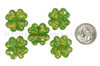 25mm, Shamrock Resin, 3D Resin, Acrylic Resins, Transparent Sequin Resins, Hair Bow Center, Clover Cabochon, St. Patrick's Day Crafts, 1 PC (259)