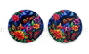 40mm, Vibrant Butterfly Garden Planar Resin, Floral Flatback Resin Cabochon, Butterfly, Hair Bow Center, Badge Reel, Craft Supply, 2 PCS 